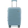 NPLE Valigia Trolley Colorata Bagaglio A Mano Ultraleggero Doppia Ruota Zip Antifurto Tessuto Interno in 230D Realizzato in polipropilene disponibile in 3 misure (Azzurro, 20"- 55 X 40 X 24 cm)