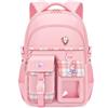 FANDARE Zaino Scolastico per Ragazze 6-16 Anni, 25L Capienza Grande con Multiple Tasche, Stile Kawaii con Porta Charm e Spilla, Leggero per Scuola e Tempo Libero