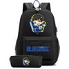 LKY STAR Anime Blue Lock Zaino con Astuccio 2Pcs per Ragazze Ragazzi Cosplay Isagi Yoichi Borsa per La Scuola Primaria Sets