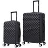 CELIMS - Set Valigie Nero| Valigie Media + Valigia Grande | Trolley Grande + Trolley Medio | Valigia 20 kg + Valigia 23 kg