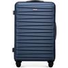 WITTCHEN Skyspeed Line Valigia grande Valigia rigida ABS Valigia grande Rolling Trolley Check-In Valigia da viaggio Serratura a combinazione Manico telescopico 4 Ruote Blu Navy Ryanair/ITA Airways