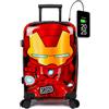 TOKYOTO - Valigia Da Cabina Divertente Per Bambini Adolescenti Ragazze E Fans Dei Supereroi Cartoni Animati Avengers Bagaglio A Mano Con USB 55x40x20 cm | Trolley 55x35x20 Valigia Rigida Iron Boy