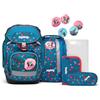 ergobag pack set Zaino scolastico ergonomico e flessibile, 6 pezzi, per la prima elementare Bearlegance - Petrol