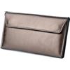 XUCZHAI Portafoglio lungo da donna in pelle, grande capacità, ultra sottile, semplice, multifunzionale, pochette da donna(Bronze)