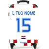 NoBoringSuitcases.com Valigia Bagaglio a Mano, Valigia, Trolley, Bagaglio a Mano, Trolley Cabina, Valigia 10 kg, Valigia Personalizzabile, 55x40x20 cm (Calcio - Maglie gara home Croazia 2022 - Bianco)