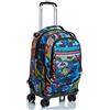 Seven TROLLEY JACK 4WD - ADVENTURE CAMO - Zaino Scuola Sganciabile 2in1