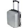 Valigeria.shop Valigetta Bagaglio a Mano 40x30x20 cm Uomo Donna Ragazzo Ragazza Bambini Rigido 2 Ruote Maniglia Telescopica Valigia Compatta Piccola da Cabina Ryanair EasyJet Multicolore Offerta Mod:1203 (Argento)