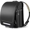 ZCBYBT Ransel Randoseru PU Cuoio Giapponese Box Schoolbag Automatico Lock Zaino Leggero per Ragazze Ragazzi, 27 * 19 * 35Cm,#9
