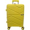 COVERI COLLECTION Trolley Rigido Bagaglio a Mano Espandibile 55x40x20 cm, 4 Rotelle Girevoli 360°, Scocca ABS Resistente ai Graffi, Approvato Compagnie Aeree Low Cost, Giallo