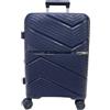 COVERI COLLECTION Trolley Enrico Coveri Bagaglio a Mano 55x39x20 cm 8 Ruote Rigido Espandibile Ryanair EasyJet Blu