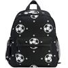 BEUSS Calcio Nero Argento Dot Zaino per Asilo Nido Prescolare Bambini Studente Bookbag Zainetti per Viaggio Ragazze Ragazzi 2-7 Anni Capretto