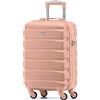Flight Knight Valigie rigide in ABS Leggere a 4 ruote - Bagaglio a mano approvato per oltre 100 compagnie aeree come British Airways, easyJet, Jet2 e Wizz 55x35x20cm - Lucchetto TSA