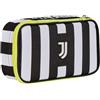 Seven Astuccio Scuola QUICK CASE - F.C. JUVENTUS Calcio - WIN IS THE RULE, Nero Bianco - Scomparto Completo Di Matite, Penne e Pennarelli, Accessori Scuola, Zaino Scuola - Astuccio Scuola Bambino