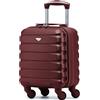 Flight Knight ABS Trolley Bagaglio A Mano 55x35x20cm Compatibile Con Alitalia, easyJet, Ryanair, KLM E Tanti Altri! Valigia Leggera Bagaglio A Mano 4 Rotelle.