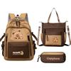 TYUKXJH Capybara Backpack Kit | Zaino Scolastico Capibara Cartoon,Kit Impermeabile con Portamatite per Libri Tablet Bottiglia Viaggi Regali Scuola Studenti