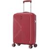 CELIMS - Bagaglio a Mano in Polipropilene 55 cm | Valigia da Cabina | Trolley da Cabina 55 cm | Lucchetto TSA | 8 ruote a 360° | Rosso