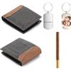 Glimmerday Set Regalo in pelle 3 in 1 per Uomo con Bellissima Confezione Regalo Portafoglio Personalizzato Portachiavi Personalizzato Penna con Firma, Confezione Regalo per Papà Fidanzato di San Valentino