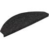 vidaXL Tappeti Adesivi per Scale 15 pz 56x17x3 cm Nero