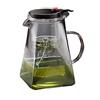 FUYTERY Teiera di vetro con Infuser rimovibile, Kungfu Tea Art Glass Teiera Filtro in acciaio inossidabile Jug con Infuser, Blooming e Loose Leaf Tea Maker Set (750ML, 1000ML) (Grigio, 1000ML)