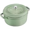STAUB LA COCOTTE - Ghisa rotonda, 24 cm, colore: Verde salvia