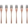 Sambonet - Taste Set di 6 Forchette Dolce in Acciaio Inox, Forchette da Dessert finitura PVD, Lavabili in lavastoviglie, Copper