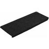 vidaXL Tappetini Autoadesivi per Scale 15 pz 65x24,5x3,5 cm Nero