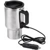 Fockety Tazza Riscaldante per Auto, Tazza caffè Viaggio Elettrica in Acciaio Inossidabile 12V 450 Ml, Tazza Riscaldata Isolata Sotto Vuoto per Riscaldare il Latte, Acqua, 60 W,