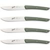 Berkel - Color Set 4 Coltelli Bistecca Lama Liscia 11 cm - Verde