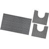 emmevi Tappeto Bagno 3D Parure Girowater Set 3 Pezzi Morbido Assorbente Antiscivolo Lavabile Antracite
