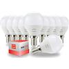 PEGASO - LAMPADINE LED E14 - SET DA 10 PZZ - E14-8,5W EQUIVALENTI A 60W DELLA LAMPADINA ALOGENA - 6000K LUCE BIANCA FREDDA - 800 LUMEN