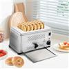 OMGGYER Tostapane 6 fette, 3 livelli di doratura, 2400 W, in acciaio inox, funzione di riscaldamento, funzione sollevamento, spegnimento automatico, per pane spesso, toast e panini, 41 x 22 x 27 cm