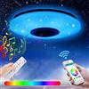 Fiorky Plafoniera LED RGB con Altoparlante Bluetooth 60W, Luminosità Dimmerabile Cambia Colore Lampada da Soffitto Bianco Freddo/Caldo con Telecomando e App, Plafoniere for Feste in Famiglia