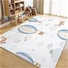 AAFUOO Tappeto per Cameretta per Bambini con Mongolfiera a Forma di Cartone Animato, Tappeti Morbidi per Soggiorno a Pelo Corto, Tappeto Moderno Antiscivolo Lavabile per la Casa Blu 120 x 170 cm