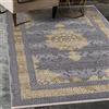 Mazovia Tappeto Salotto Vintage Orientale Pelo Corto - Classico Tappeti Soggiorno Originali - Tappeti Camera da Letto - Tappeto con Frange - Tappeti Salotto Grigio 200x300cm