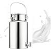 aliooila 201 Bidone Acciaio Inox Litri Per Olio Con Rubinetto,lattina in Acciaio Inossidabile Contenitori Acciaio Inox Per Olio Di Oliva Recipiente Caraffa Per Il Trasporto Di Latte,capacity3-3L
