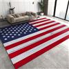 Generic Tappeto Da Camera, Stampa 3D Bandiera Americana, Morbido e Resistente all'Usura, Antiscivolo, Facile Da Pulire, 80 x 120 Cm, Poliestere, Soft Touch, Patriottico Moderno
