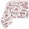 Confezioni Giuliana Tovaglia Toile De Jouy Bordeaux Classico Vintage Country Francese 140x140/180/240/300/360, 140x140