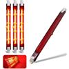 Generico Lampada Alogena Infrarossi, Lampadina Infrarossi R7S 500W 118mm, 500Lm, Lampadina Riscaldatore Rubino, Lampada Alogena Dimmerabile, Nessuno Sfarfallio, Riscaldatore Giardino Interno/Esterno, 4 Pezzi