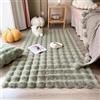QZYGWCS Coperta In Pelliccia Sintetica Home Bubble, Tappeto In Peluche Pelliccia Coniglio, Tappeti Decorativi Morbidi E Spessi Per Divano Letto Soggiorno Arredamento Per La Casa (Verde frutta, 60*180CM)