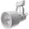 Planetitaly Faretto LED Binario Monofase E27 Con Lampada PAR30 12W 850 Lumen, Orientabile Rotazione 360°, Alluminio, Nero, Luce Naturale 4000K, 160mm x Ø100mm