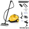 SOARS Pulitore a Vapore Portatile 2000W, Pressione del Vapore: 4 Bar, Massimo 108℃, Preriscaldamento: 5-6 Min, Serbatoio dell'Acqua: 1,5L, con 19 Accessori, per Divano, Pavimento, Finestra (Giallo)