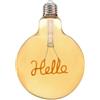 Partenopea Lampadina LED a filamento vintage Globo luce calda 2500K decorativa attacco E27 da 4W 320LM con scritta per illuminazione calda casa, bar, ristorante (Hello)