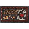 SaRani Zerbino Format Tappeto da Ingresso in Gomma, Antiscivolo, Resistente, Ecologico (Welcome Happiness)