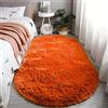 Reyox Tappeto Ovale Moderno Peloso Morbida Soffici Antiscivolo Tappetino a Pelo Lungo per Soggiorno Camera da Letto arancione 80 x 160 cm
