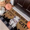 MIAOMANSENSTORE Tutti gli ospiti devono essere approvati dal nostro zerbino per gatti, zerbino di benvenuto decorativo per la casa del gatto di HalloweenZerbino ingresso esterno Decorazioni casa Regali
