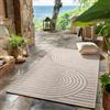 SIMPEX Tappeto Outdoor Beige 80x150 cm Passatoia Resistente alle Intemperie UV Facile da Pulire Design Scandinavo Boho per Cucina Balcone Terrazza