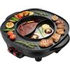 SUONTY 2 in 1 Hotpot e grill, pentola elettrica elettrica antiaderente, senza fumo, con piastra di cottura rimovibile, per interni coreani, barbecue, thai, barbecue, fonduta raclette per 5-6 persone