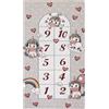 Riad Arredo Tappeto Bambini Arredo Gioco in Cotone Ciniglia Morbido con Retro Antiscivolo Rettangolare Rotondo Made in Italy (115x175 cm, Unicorni Grigio)