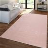 TT Home Tappeto Salotto Moderno, Camera da Letto, Pelo Corto, Lavabile, Monocolore Pastello, Facile da Pulire, Colore: Rosa, Dimensione:80x250 cm
