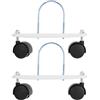 Baluue Supporto con Ruote per Radiatore ad Olio Bianco con Struttura in Ferro e Acciaio, Staffa Mobile a Forma di U per Riscaldatori Portatili da Esterno